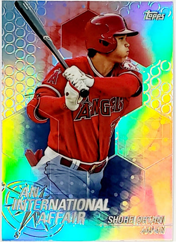 Ohtani, Shohei, Rookie, Refractor, Insert, 2018, Topps, Chrome, Update, International, Affair, IA-SO, RC, Rookie Of The Year, ROY, MVP, Pitcher, Japan, Japanese, Los Angeles, Angels, Anaheim, Dodgers, World Series, WBC, Strikeouts, Collectible, Home Runs, Slugger, RC, Baseball, MLB, Baseball Cards