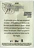 Ohtani, Shohei, Rookie, Refractor, Insert, 2018, Topps, Chrome, Update, International, Affair, IA-SO, IASO, IA, SO, RC, Rookie Of The Year, ROY, MVP, Pitcher, Japan, Japanese, Los Angeles, Angels, Anaheim, Dodgers, World Series, WBC, Memorabilia, Collectibles, Strikeouts, Home Runs, Slugger, RC, Baseball, MLB, Baseball Cards