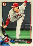 Ohtani, Shohei, Rookie, Flagship, 2018, Bowman, 49, Topps, RC, Rookie Of The Year, ROY, MVP, Pitcher, 2-Way, Japan, Japanese, Los Angeles, Angels, Anaheim, Strikeouts, Home Runs, Slugger, RC, Baseball, MLB, Baseball Cards