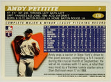 Pettitte, Andy, Rookie, 1996, Topps, 378, RC, All-Star, ALCS MVP, ALCS, MVP, Pitching, Starter, Wins, New York, Yankees, World Series, Bronx Bombers, Houston, Astros, Pitcher, Strikeouts, Ks, Baseball, MLB, RC, Baseball Cards