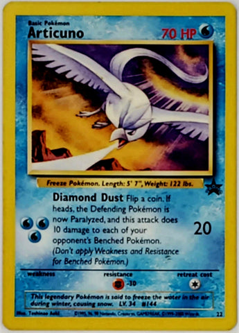 Pokemon, Articuno, 22, Legendary Birds, Aoki, Error, Rare, HP70, HP 70, Card, Pokemon, Black Star, Promo, Set, 2000, Pokemon Cards, Rare, Singles, TCG, CCG, Tournament, Wizards, WOTC, Hobby