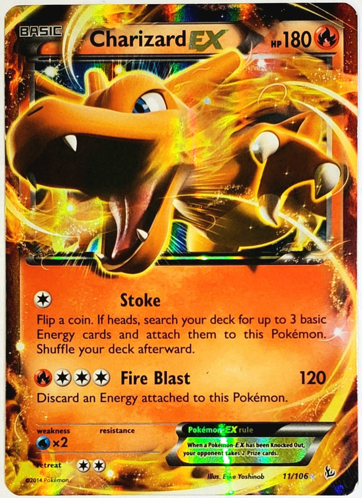 rare 2014 pokemon cards Charizard EX 2014 Pokemon Flashfire Ultra Rare #11 CGC Authenticated 10 Card