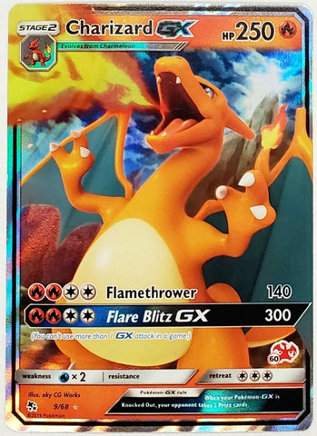 Pokemon Charizard GX 9/68 Full Art Ultra Rare Holo Hidden Fates CardboardandCoins.com Pokemon Charizard GX 9/68 Full Art Ultra Rare Holo Hidden Fates CardboardandCoins.com