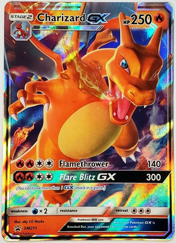Pokemon, Charizard, GX, SM211, Full Art, Ultra Rare, Rare, Holo, HP250, HP 250, Card, Pokemon, Sun & Moon, Sun, Moon, Sun and Moon, SM, Black Star, Promo, Set, 2019, Pokemon Cards, Memorabilia, Collectibles, Rare, Singles, TCG, CCG, Tournament, Wizards, WOTC, Hobby