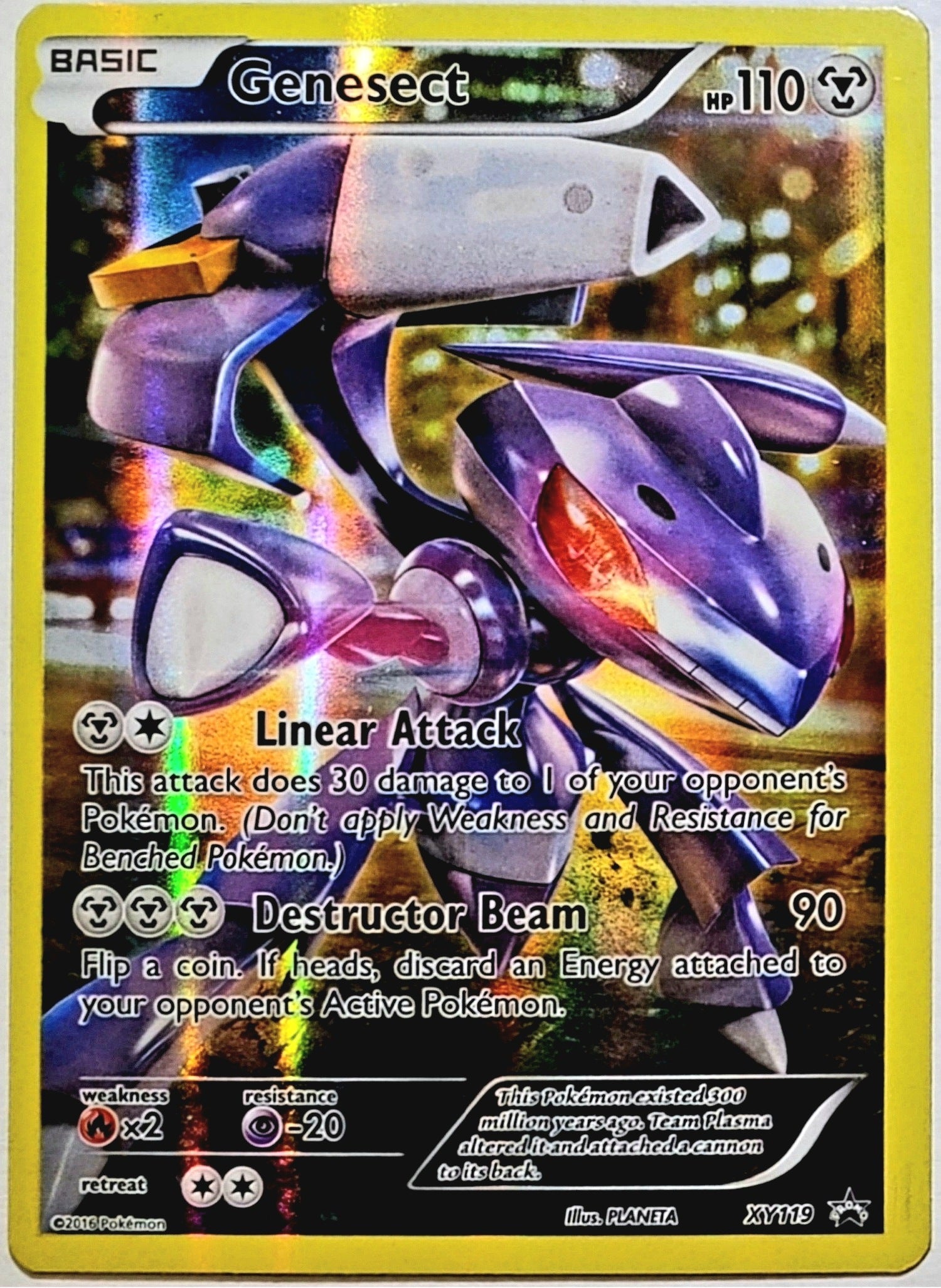 Pokemon Genesect XY119 Full Art Holo Rare Black Star Promo