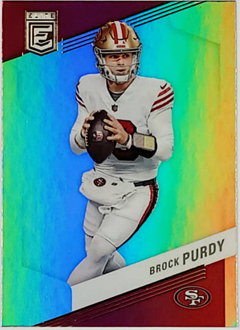 Brock Purdy Rookie Holo Foil Refractor 2023 Donruss Elite #10 49ers QB –