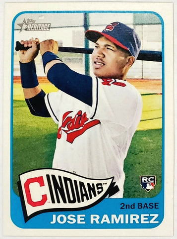 Ramirez, Jose, Rookie, 2014, Topps, Heritage, High, Numbers, H590, Short Print, SP, Cleveland, Indians, Guardians, World Series, Collectible, Home Runs, Slugger, RC, Baseball, MLB, Baseball Cards