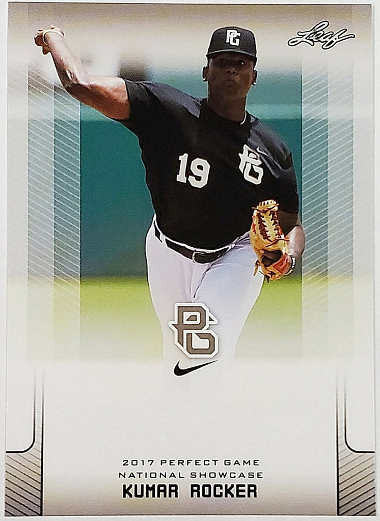 Kumar Rocker Rookie 2017 Leaf Perfect Game #177, Rangers, 1st Round ...