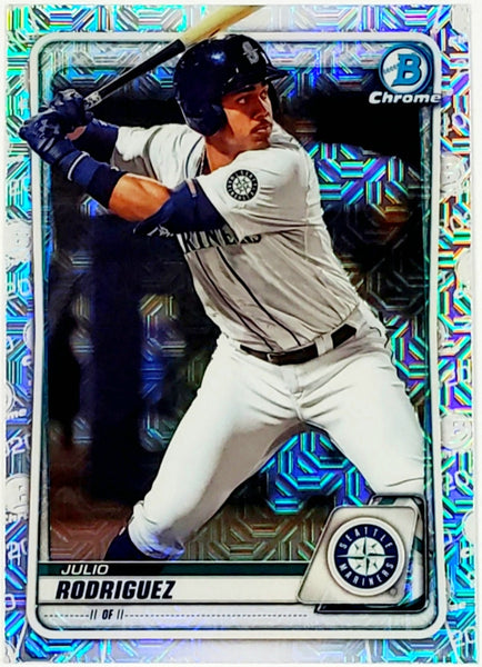 Julio Rodriguez Rookie Mojo Refractor 2020 Bowman Chrome #BCP-19 J-Rod ...