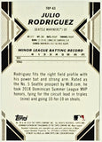 Rodriguez, Julio, Rookie, Refractor, Foil, JRod, J-Rod, 2019, Bowman, Platinum, Top, Prospects, TOP-63, TOP63, 63, Topps, RC, Rookie Of The Year, ROY, All-Star, Home Run Derby, HR Derby, Seattle, Mariners, Home Runs, Slugger, RC, Baseball, MLB, Baseball Cards