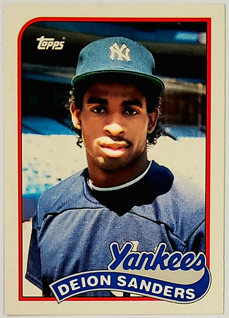 Deion Sanders Rookie 1989 Topps Traded #110T Yankees, 2-Sport Star –
