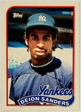 Sanders, Deion, Rookie. Beon, Prime Time, Prime, Dual Sport, 2-Sport, Football, Dallas, Cowboys, Atlanta, Falcons, 1989, Topps, Traded, 110T, 110, RC, Speed, Power, New York, Yankees, Bronx Bombers, Home Runs, Slugger, RC, Baseball, MLB, Baseball Cards