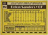 Sanders, Deion, Rookie, Neon, Prime Time, Prime, Dual Sport, 2-Sport, Football, 1990, Topps, 61, RC, Stolen Bases, New York, Yankees, Bronx Bombers, Dallas, Cowboys, Atlanta, Falcons, Collectibles, Home Runs, Slugger, RC, Baseball, MLB, Baseball Cards