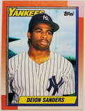 Sanders, Deion, Rookie, Neon, Prime Time, Prime, Dual Sport, 2-Sport, Football, 1990, Topps, 61, RC, Stolen Bases, New York, Yankees, Bronx Bombers, Dallas, Cowboys, Atlanta, Falcons, Collectibles, Home Runs, Slugger, RC, Baseball, MLB, Baseball Cards
