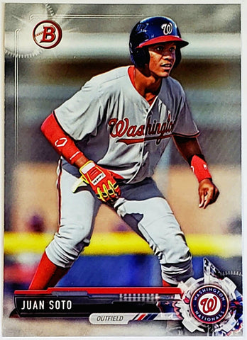 Soto, Juan, Rookie, 2017, Bowman, Draft, BD-162, BD162, Prospect, RC, Topps, World Series, Washington, Nationals, San Diego, Padres, Yankees, Home Runs, Slugger, RC, Baseball, MLB, Baseball Cards