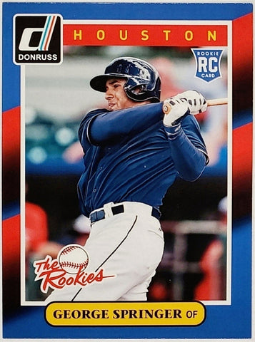 Springer, George, Rookie, Flagship, 2014, Donruss, The Rookies, 32, Panini, RC, Houston, Astros, Toronto, Blue Jays, World Series, Memorabilia, Collectible, Home Runs, Slugger, RC, Baseball, MLB, Baseball Cards