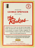 Springer, George, Rookie, Flagship, 2014, Donruss, The Rookies, 32, Panini, RC, Houston, Astros, Toronto, Blue Jays, World Series, Memorabilia, Collectible, Home Runs, Slugger, RC, Baseball, MLB, Baseball Cards
