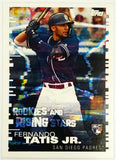 Tatis Jr, Tatis, Rookie, Fernando, Rookie, Sticker, Rookies and Rising Stars, Rookies, Rising Stars, Reverse, Dustin, Fowler, 2019, Topps, MLB, Sticker, 219, Shortstop, All-Star, San Diego, Padres, Home Runs, Slugger, RC, Baseball, MLB, Baseball Cards