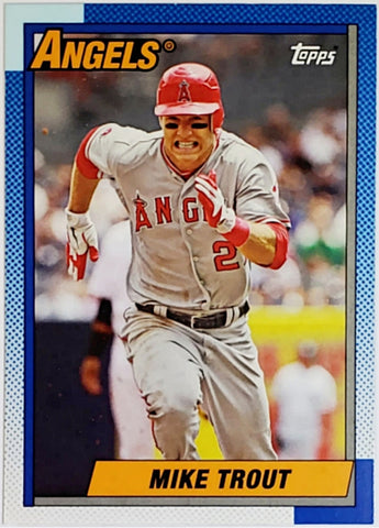 Trout, Mike, 1990 Topps, Retro, 2nd Year, 2013 Topps, Archives, 200, MVP, Rookie Of The Year, ROY, All-Star, Gold Glove, WAR, Stolen Bases, Speed, Power, Los Angeles, Angels, Anaheim, Home Runs, Slugger, RC, Baseball, MLB, Baseball Cards