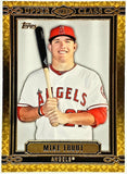 Trout, Mike, Rookie Class, Upper Class, Gold, Foil, Insert, 2014, Topps, UC-2, UC2, MVP, Rookie Of The Year, ROY, All-Star, WAR, Stolen Bases, Speed, Power, Los Angeles, Angels, Anaheim, Memorabilia, Collectibles, Home Runs, Slugger, RC, Baseball, MLB, Baseball Cards