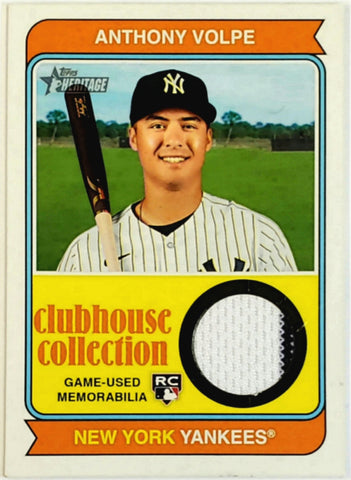 Anthony Volpe Rookie Relic 2023 Topps Heritage High Numbers #CCR