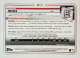 Walker, Jordan, Rookie, 1st Bowman, First, 2020, Bowman, Draft, BD-57, RC, Topps, Prospect, 1st Round, All-Star, Home Run Derby, HR Derby, Champ, St Louis, Cardinals, Memorabilia, Collectibles, Home Runs, Slugger, RC, Baseball, MLB, Baseball Cards
