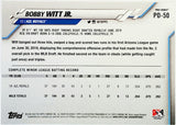 Witt, Jr, Bobby, Rookie, 2020, Topps, Pro Debut, PD-50, PD50, RC, 1st Round, First Round, Pick, Overall, Kansas City, Royals, Speed, Power, Stolen Bases, Steals, Home Runs, Slugger, RC, Baseball, MLB, Baseball Cards