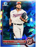 Wood, James, Rookie, Blue, Sapphire, Refractor, Variation, 2022, Bowman, Chrome, Draft, BDC-171, BDC171, Topps, RC, Prospect, Washington, Nationals, Stolen Bases, Memorabilia, Collectibles, Home Runs, Slugger, RC, Baseball, MLB, Baseball Cards