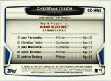 Yelich, Christian, Rookie, Refractor, Mini, 2013, Bowman, Chrome, Cream Of The Crop, CC-MM2, MM2, Topps, RC, MVP,  Batting Title, Stolen Bases, Miami, Marlins, Milwaukee, Brewers, Home Runs, Slugger, RC, Baseball, MLB, Baseball Cards