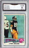 Lynn Swann, Rookie, Graded 6, Wide Receiver, Pittsburgh, Steelers, Topps, Touchdowns, TDs, Super Bowl, HOF, NFL, Football Card