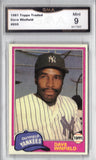 Winfield, Graded 9, Mint, 1981 Topps, Traded, San Diego, Padres, New York, Yankees, World Series, Home Runs, Baseball Cards