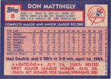 1984 Topps #8 Don Mattingly Rookie Card, Grade 9.6 MINT, CardboardandCoins.com