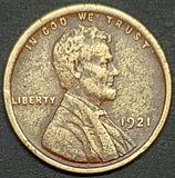 1921, Lincoln, Wheat, Cent, Coin, Penny, 1921-P, Philadelphia, Mint, P, Roaring Twenties, Roaring 20s, Detail, Lines, Low Mintage, Key Date, Mintmark, Copper, Wheatie, Wheat Ears, Detail, Wheat Back, Vintage, Rare, Metal, Collectible, Memorabilia, Invest, Hobby, Coins