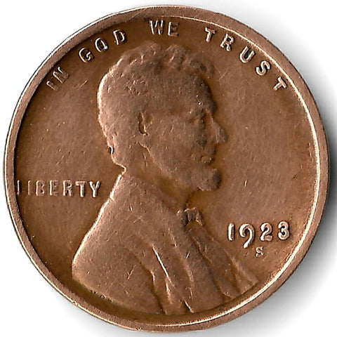 1923-S, Lincoln, Wheat, Cent, Coin, Penny, 1923, San Francisco, Mint, S, Detail, Lines, Early, Roaring 20s, Roaring Twenties, Era, Low Mintage, Semi, Key Date, Mintmark, Copper, Wheatie, Wheat Ears, Detail, Wheat Back, Vintage, Rare, Metal, Antique, Collectible, Memorabilia, Invest, Hobby, Coins
