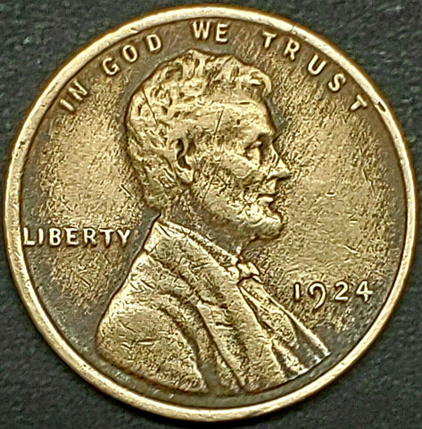 1924, Lincoln, Wheat, Cent, Coin, Penny, 1924-P, Philadelphia, Mint, P, Detail, Lines, Early, Roaring 20s, Roaring Twenties, Era, Low Mintage, Semi, Key Date, Mintmark, Copper, Wheatie, Wheat Ears, Detail, Wheat Back, Vintage, Rare, Metal, Antique, Collectible, Memorabilia, Invest, Hobby, Coins