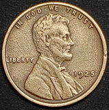 1925, Lincoln, Wheat, Cent, Coin, Penny, 1925-P, Philadelphia, Mint, P, Detail, Lines, Early, Roaring 20s, Roaring Twenties, Era, Low Mintage, Semi, Key Date, Mintmark, Copper, Wheatie, Wheat Ears, Detail, Wheat Back, Vintage, Rare, Metal, Antique, Collectible, Memorabilia, Invest, Hobby, Coins