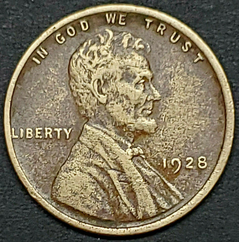 1928, Lincoln, Wheat, Cent, Coin, Penny, 1928-P, Philadelphia, Mint, P, Detail, Lines, Early, Roaring 20s, Roaring Twenties, Era, Low Mintage, Semi, Key Date, Mintmark, Copper, Wheatie, Wheat Ears, Detail, Wheat Back, Vintage, Rare, Metal, Antique, Collectible, Memorabilia, Invest, Hobby, Coins