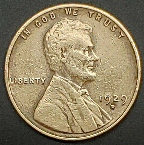 1929-D, 1929, Lincoln, Wheat, Cent, Penny, Coin, Detail, Lines, Suit, Hair, Ears, Denver, Mint, Mint-Mark, Mintmark, Collectible, Copper, Wheat Cent, Collect, Numismatic, Hobby, Coins
