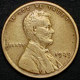 1929, Lincoln, Wheat, Cent, Coin, Penny, 1929-P, Philadelphia, Mint, P, Great Depression Era, Low Mintage, Semi, Key Date, Mintmark, Copper, Wheatie, Wheat Ears, Detail, Wheat Back, Vintage, Rare, Metal, Antique, Collectible, Memorabilia, Invest, Hobby, Coins
