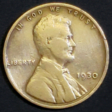 1930, Lincoln, Wheat, Cent, Coin, Penny, 1930-P, Philadelphia, Mint, P, Detail, Lines, Great Depression, Era, Low Mintage, Key Date, Mintmark, Copper, Wheatie, Wheat Ears, Detail, Wheat Back, Vintage, Rare, Metal, Collectible, Memorabilia, Invest, Hobby, Coins