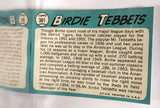 Tebbetts, Tebbets, Birdie, Topps, Pack Fresh, Cleveland, Indians, Manager, Baseball Cards