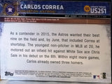 2015 Topps Update #US251 CARLOS CORREA ROOKIE - Epic Card, Prolific Hitter, CardboardandCoins.com