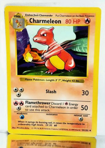 Charmeleon, Shadowless, Base Set, Pokemon, Cards, Vintage, TCG, Game, Collect, Trading, Collectibles