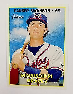 2016 Topps Heritage Minors #1 Dansby Swanson ROOKIE STAR Braves  #1 Draft Pick, CardboardandCoins.com