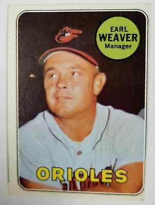 Weaver, Rookie, Earl, Topps, Original Gloss, Baltimore, Orioles, Manager, Vintage, Baseball Cards