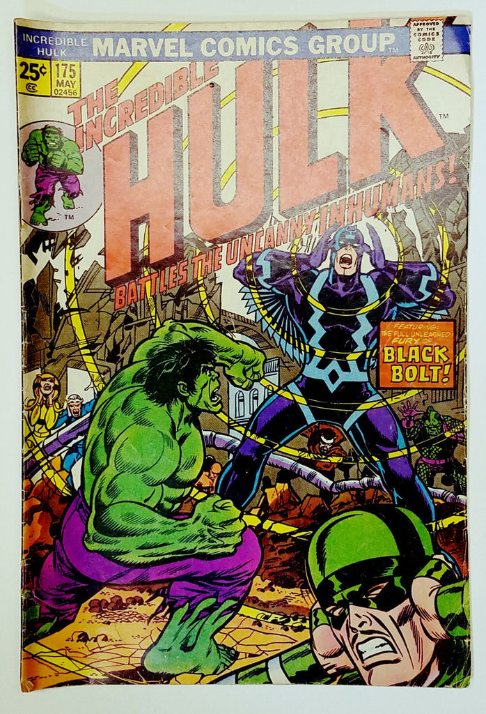 入手困難！ MARVEL ハルク 1974年製ビンテージ アメトイ HULK Incredible Hulk #175 Marvel Comics 1974 Man-Brute, Black Bolt