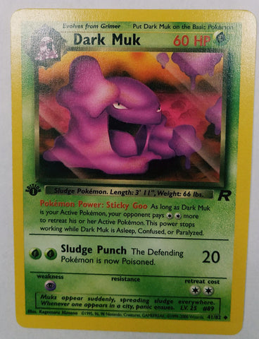 Dark Muk, 1st Edition, First Edition, Team Rocket, Pokemon, Cards, Vintage, TCG, Game, Collect, Trading, Collectibles