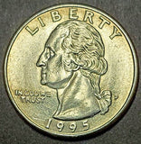 1995, 1995-P, Philadelphia, Washington, Quarter, Coin, Collectible, Clad, Alloy, Hobby, Coins