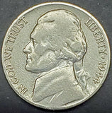 1944-P, Jefferson, Nickel, Five Cents, Cent, Coin, 1944, Silver, War Nickel, Philadelphia, Mint, P, Early, WWII, World War II, Era, History, Detail, Lines, Shiny, Monticello, Steps, Low Mintage, Semi, Key Date, Mint Mark, Copper, Manganese, Vintage, Rare, Metal, Antique, Collectible, Memorabilia, Invest, Hobby, Coins