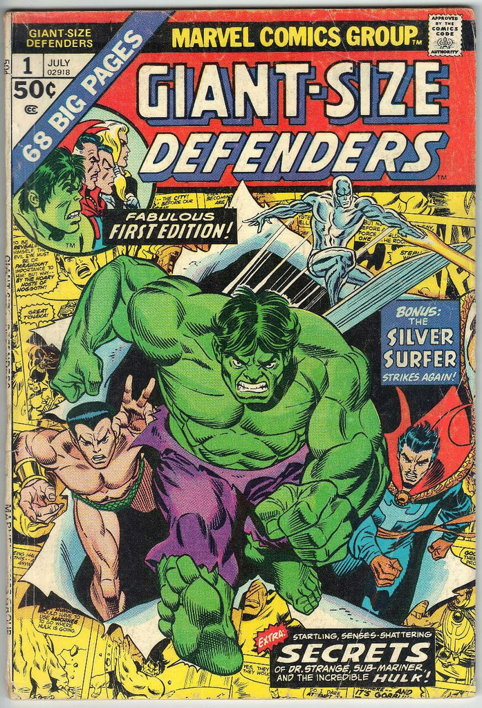 Giant-Size Defenders #1, Marvel Comics 1974 Hulk, Silver Surfer